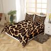 Black And Brown Leopard Print Three-Piece Quilt Cover 3D Digital Printing Bedding Set Bed Cover