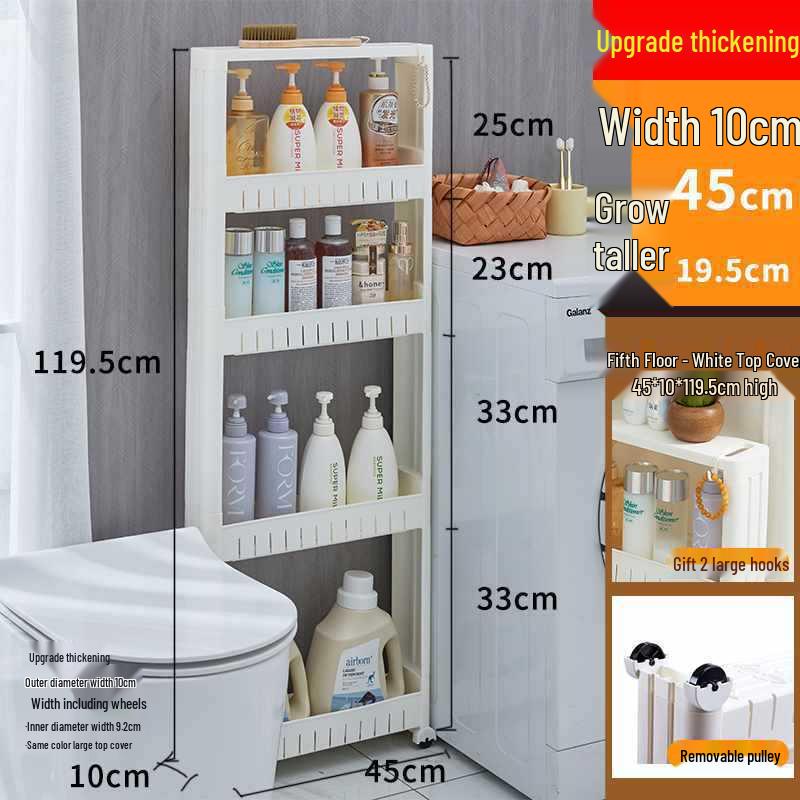 Ultra-Slim Gap Storage Rack for Kitchen, Bathroom, Fridge, Wall Corner, Bedside, and Living Room.