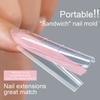 256Pcs/Box Transparent Nail Sandwich Dual Form DIY False Nails New Tips Nail Extension Form