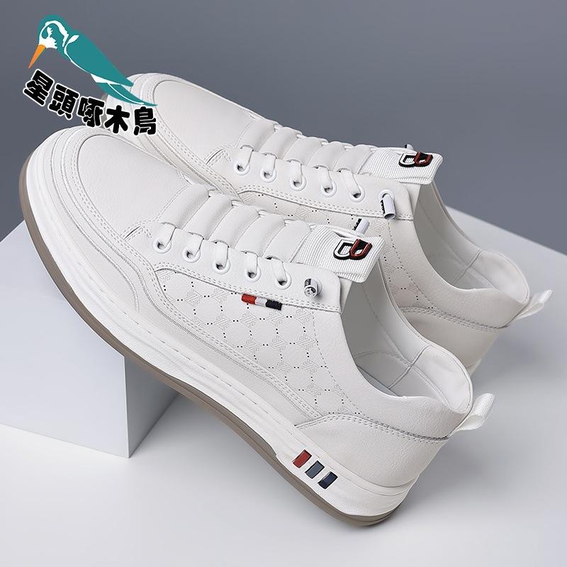 2025 spring and summer new soft leather cowhide men's shoes soft sole trend versatile daily shoes