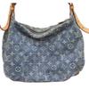 Louis Vuitton 06 M95049 Monogram Denim Baggy PM Long Strap Shoulder Bag blueUsed