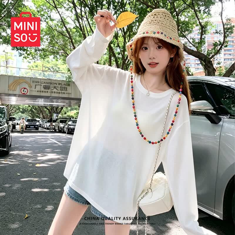 MINISO Women's Breathable Sun Protection Long Sleeve Top