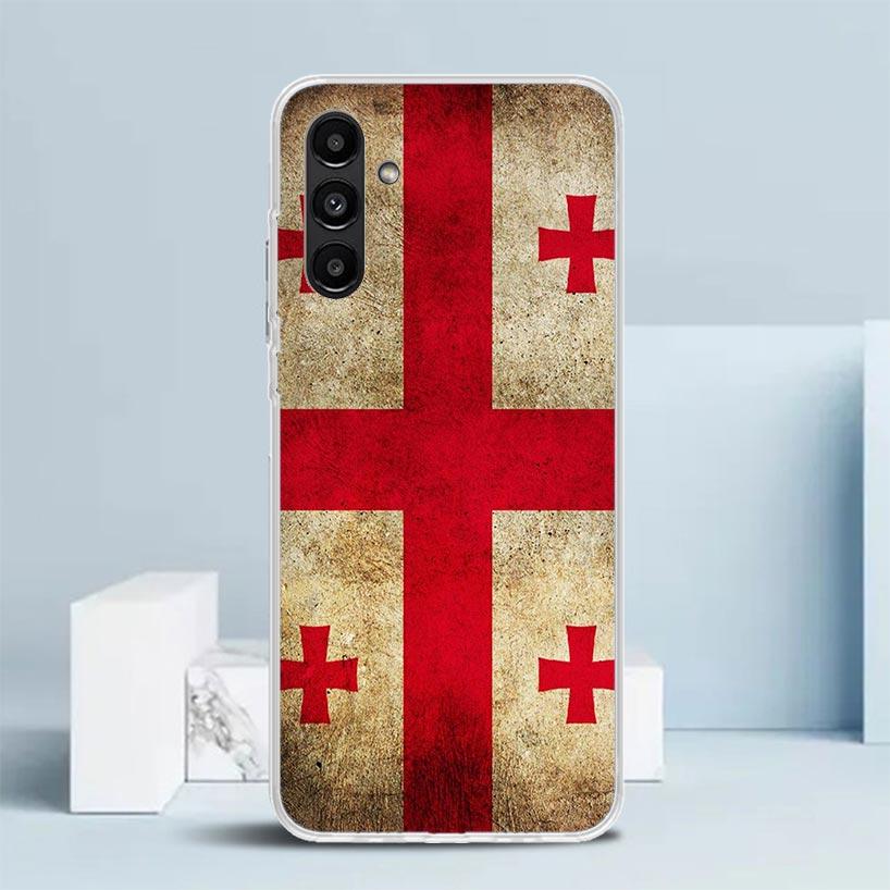 Georgia Flag Phone Case For Samsung Galaxy A17 A37 A57 A16 A15 A14 A13 A56 A55 A54 A53 A36 A35 A34 A33 A26 A25 A24 A23 Galaxy A5