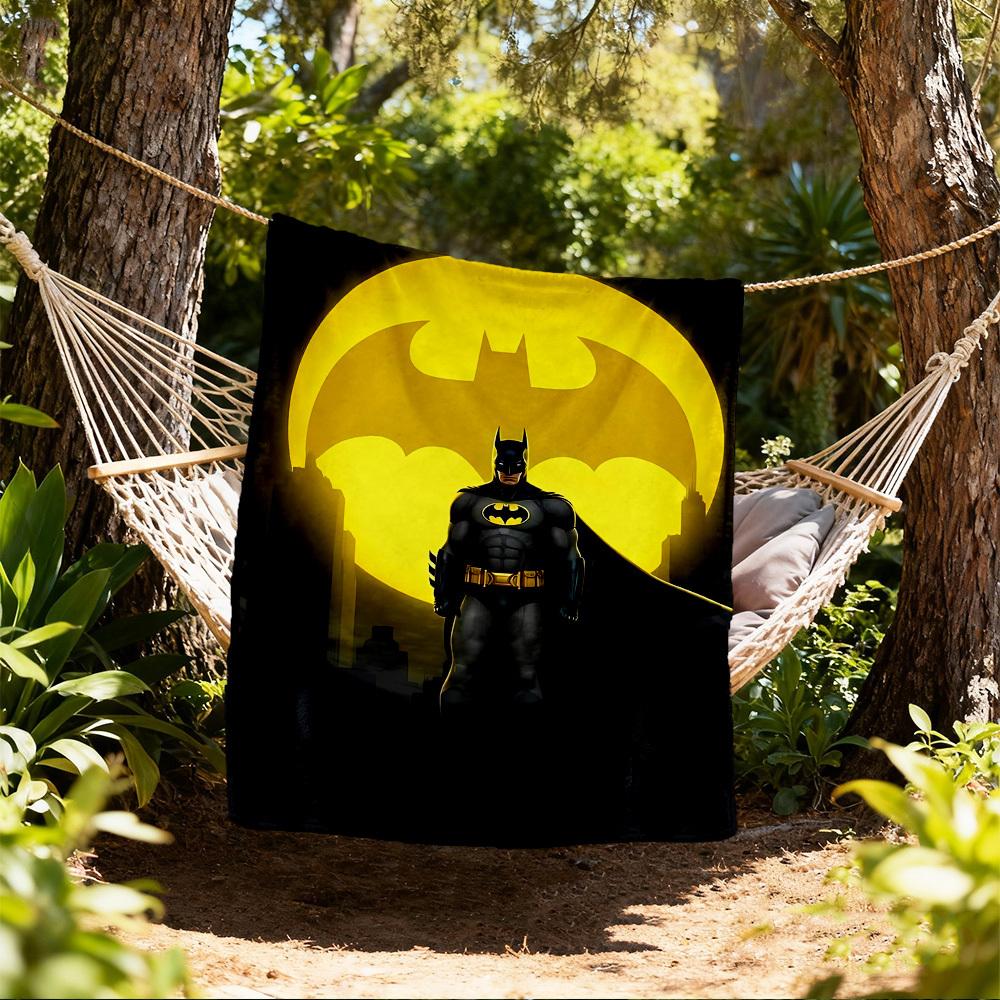 

1pc BATMAN Outdoor Blanket - Throw Blanket, Soft , Flannel Blankets, Living Room, Travel, Camping c1209026 80x120cm