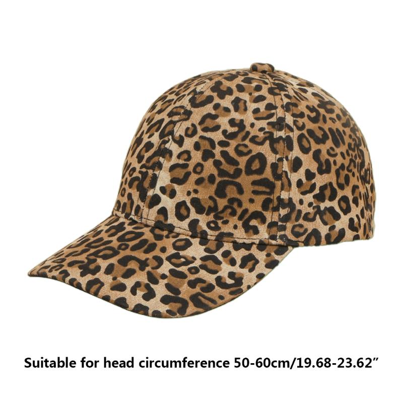 Unisex Fitted Cap Moisture Wicking Baseball Caps with Decorative Loepard Pattern Full Cover Color Easy-Matching