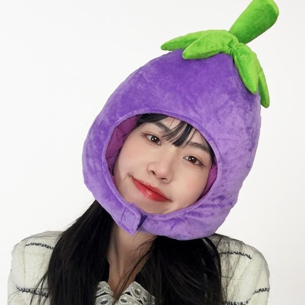 Playful Fruit and Vegetable Hat Thick Pullover Cap Mushroom Nutrition Month Hat  Photography Props