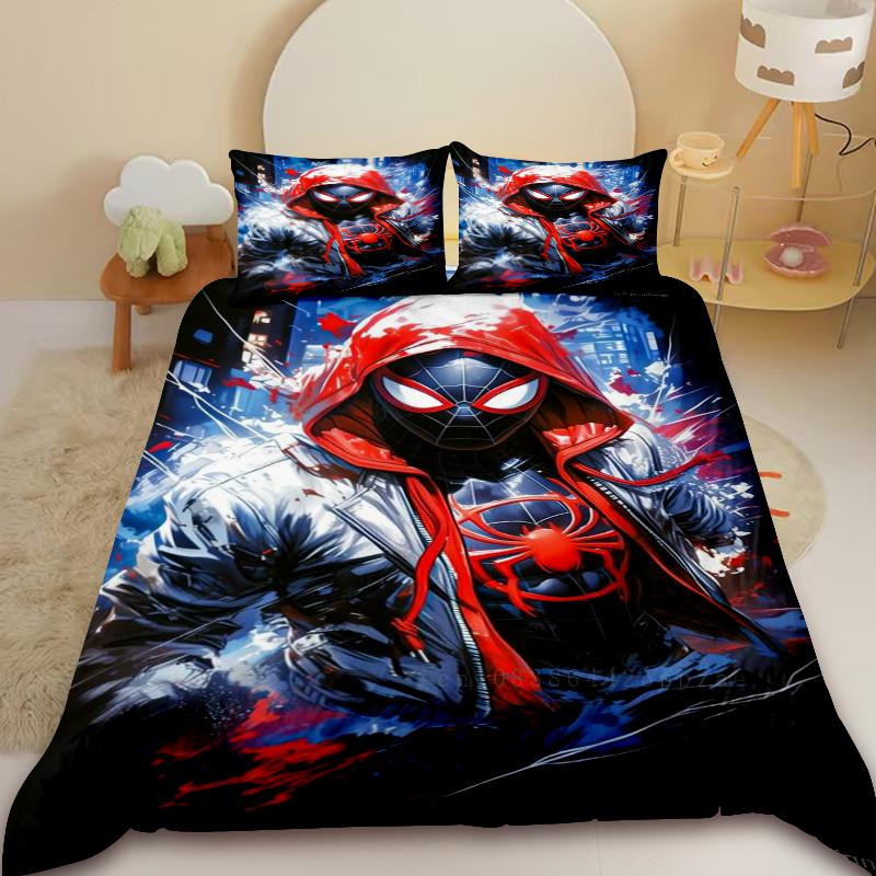Cartoon Spidermans Duvet Cover Set Kids Boys Bedding Set Spider Hero Quilt Cover for Children edroom Decoration