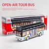 1/50 Scale Υπαίθριο Tour Bus Diecast Car Model Toy, Pull Back Toy Vehicle with Sound and Light for Kids Toddler Boys Girls Gift Collection