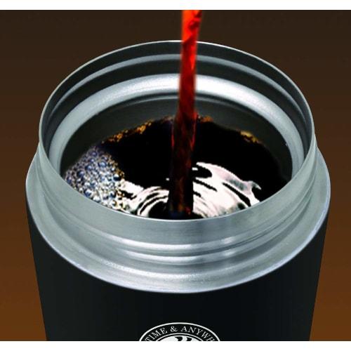 Asvel Vacuum Insulated Portable Tumbler, 370ml, Black