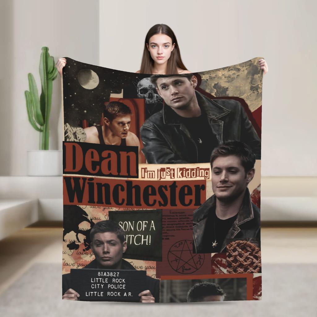 Movie Supernatural Evil Power Printed Soft Blankets Travel Plush Throw Blanket Print Home Decor Flannel Bedspread Sofa Bed Cover