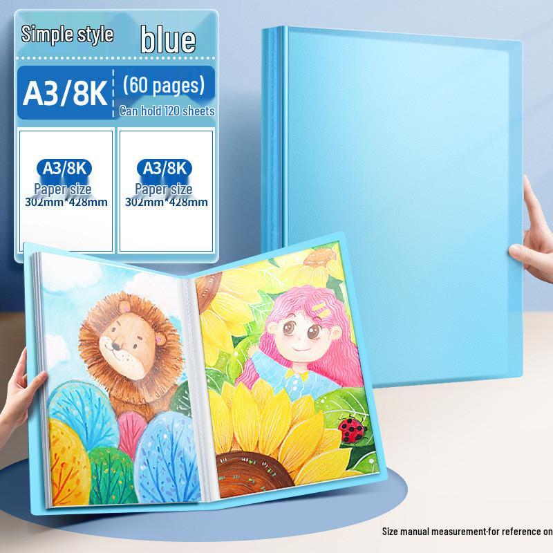 Portfolio d'art pour enfants A3: Stockage 8K pour les photos, les certificats et les dessins.