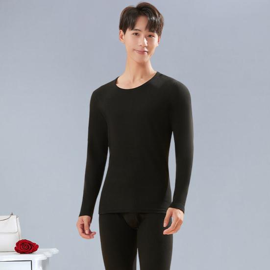 2 stk/sett Vinter termisk klærsett Rundhals Sømløs Langermet Varm Tykk Plysj Slim Fit Elastisk Lady Cold Weather Pyjamassett