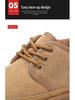 Men's Velvet-Lined Leather Snow Boots - Warm, Non-Slip, High-Top, Thick Sole, Large Size (8509)