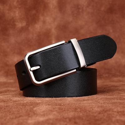 Simple Light Luxury Versatile First-Layer Cowhide Belt Men'S Leather Pin Buckle Business Trend Dress Pants Belt Men'S