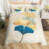 Ginkgo Leaves King Queen Duvet Cover Black Golden Ginkgo Biloba Leaf Bedding Set Botanical Quilt Cover Polyester Comforter Cover