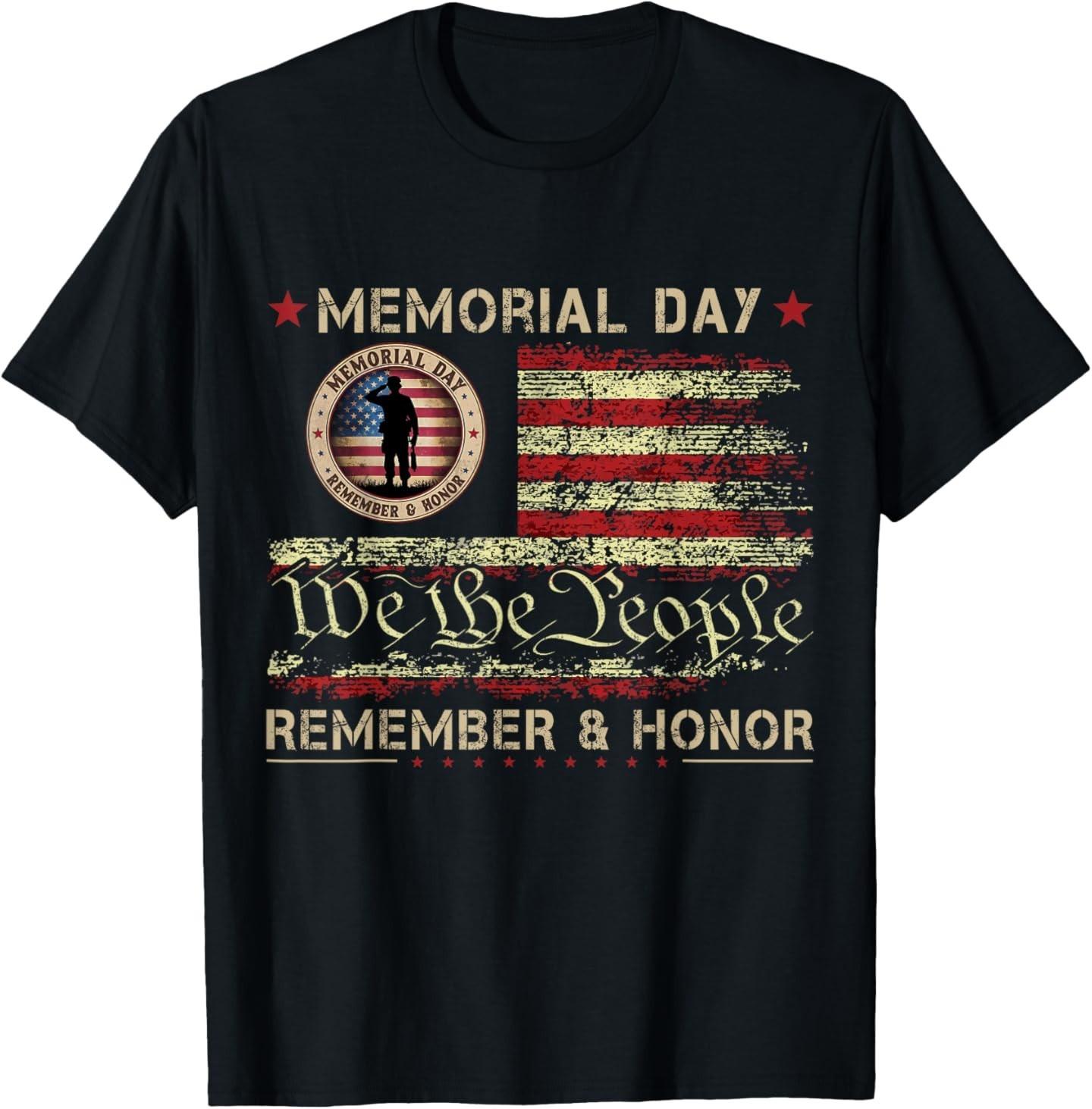 Veterans Day 2026 USA Memorial Day Red Poppy Flower Military T-Shirt Unisex T-Shirt L