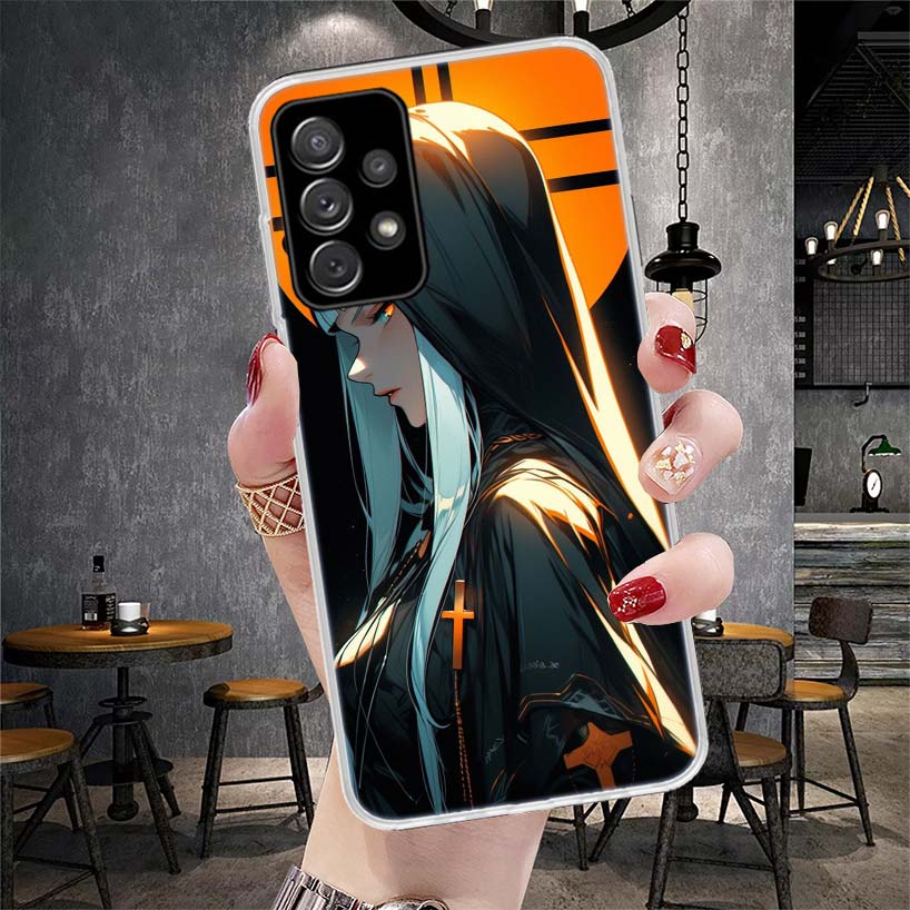 Dark Demon Nun Soft Phone Case For Samsung Galaxy A12 A22 A32 A52 A72 A02S A51 A50S A71 A70 A31 A20S Note 20 Ultra S10 A10S Gala