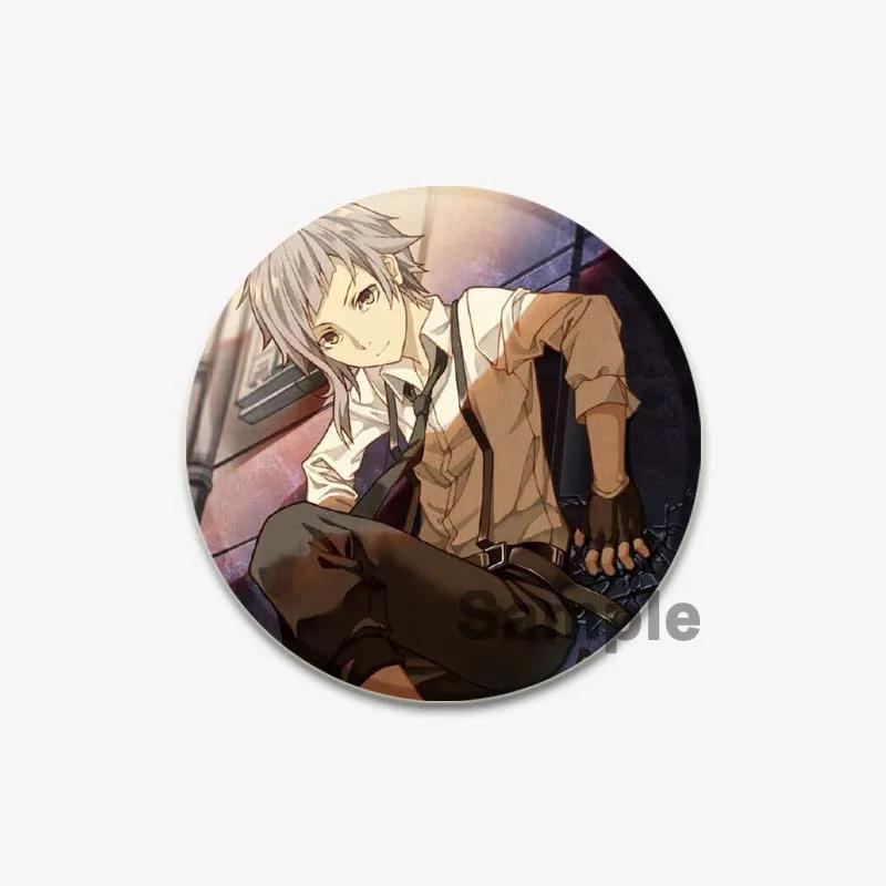 32/44/58mm Bungo Stray Dogs Pin Agency Atsushi Nakajima Dazai Osamu Soft Button Decorative Handmade Hat Badge Gift Accessory
