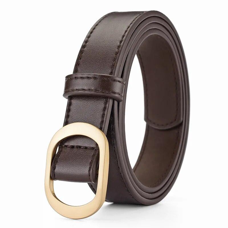 

Женский ремень, модный, с золотыми пуговицами, не перфорированный, аутентичный, универсальный, из искусственной кожи, в сочетании с брюками, джинсами, ремнем 105cm