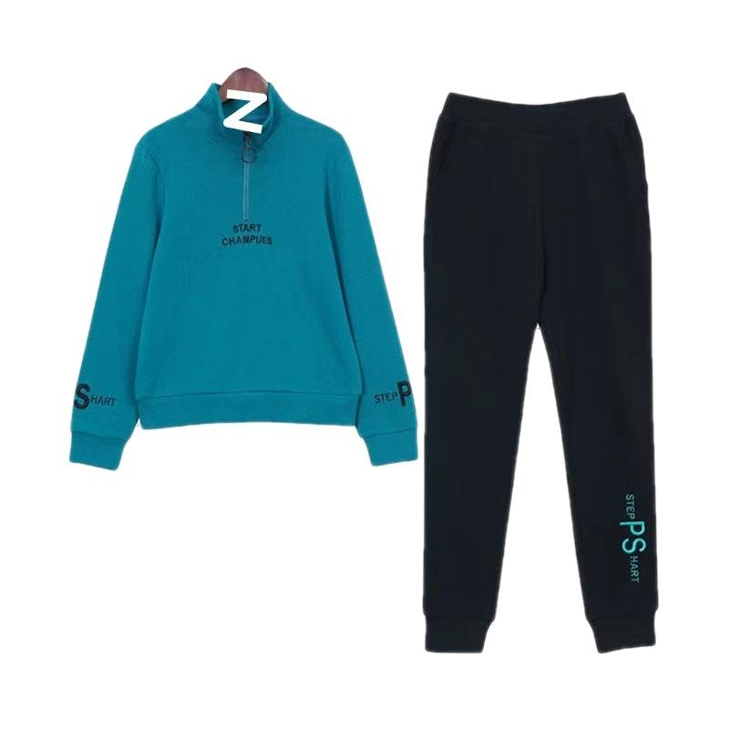 Trendy Two-piece Loose-fitting Crew-neck Hoodie Casual Set Sporty Casual Suit for Ladies Spring/autumn