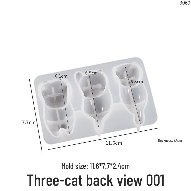 

DIY 3D Cute Kitten Keychain Pen Holder Silicone Mold
