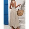 Women's Fashion Summer Spring Polka Dot Print Sleeveless O-Neck High Waist Casual Dresses