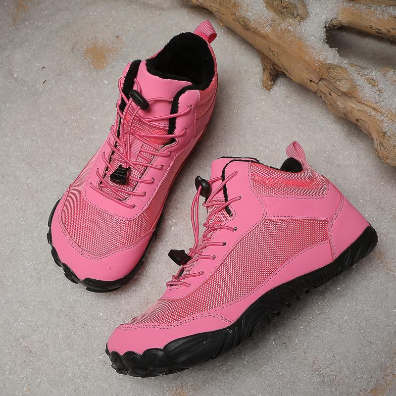 Warm Snow Boots Fashion High-top Winter Walking Shoes Men Women Plush Warm Cotton Shoes Non-slip Outdoor Hiking Sneakers