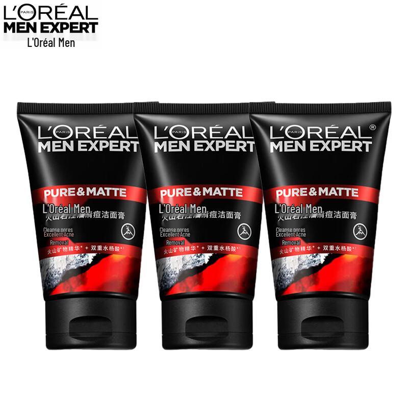 L Oréal Men s Volcanic Rock Anti-Acne Cleanser Set
