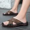 Mode Große Größe 47 48 Männer Hausschuhe Sommer Vintage Italienische Wohnungen Lässig Rutschfeste Strand Sandalen Leder Flip Flop Hausschuhe Flache Sandalen