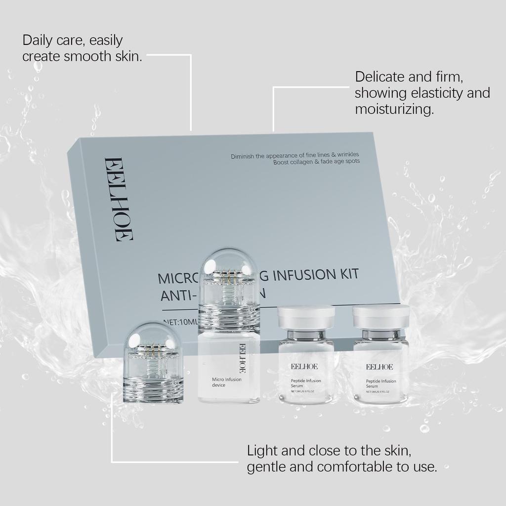 EELHOE Hyaluronic Acid Facial Set - Hydrating Roller & Cleanser for Nourishing Skin, Pimple & Blackhead Treatment