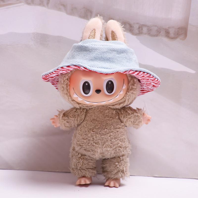 Colgante de Sombrero Labubu de 17cm: Accesorio de Ropa/Llavero/Colgante para Bolso de Hombro/Vaso de Agua