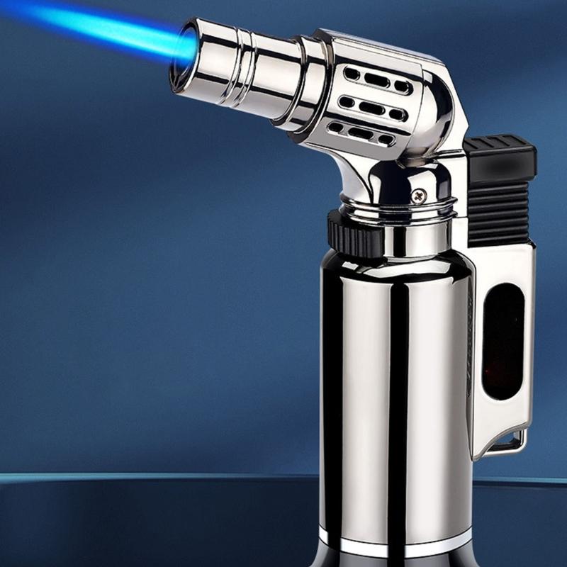 Adjustable Flame Refillable Lighter With Safety Lock And Metal Design For Craft Project Hiking Camping Ignition Gear