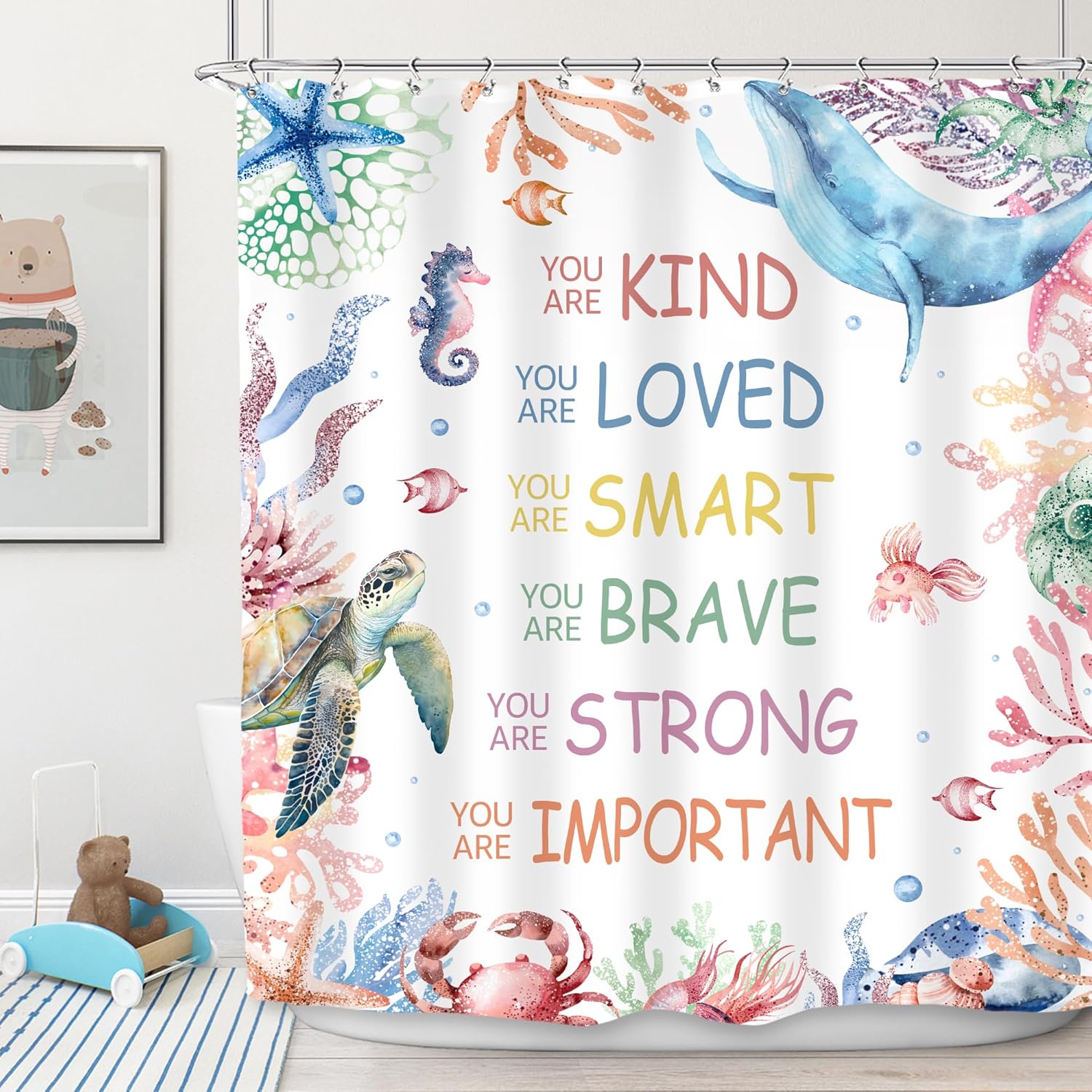 

Flower Rainbow Shower Curtain 180X 180Cm Colorful Multicolor Peony Wildflower Bohemian Plant Waterproof Shower Curtain W60H190(CM)-1 Pcs