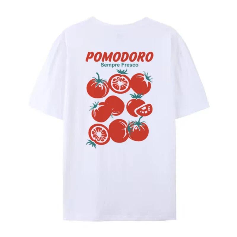 

Vintage Italian Pomodoro Tomato Graphic Tees Cute Aesthetic Vegetable TShirts Women Summer Cottagecore Shirt Streetwear Tops S