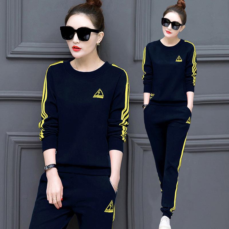 2023 Herbst Koreanischer Damen Langarm Hose & Sweatshirt Lässiges Sportbekleidungsset