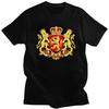 Individuelles männliches Wappen der Niederlande T-Shirt Kurze Ärmel Baumwoll-T-Shirts Klassisches T-Shirt Freizeit Niederländisch Stolz T-Shirts Kleidung