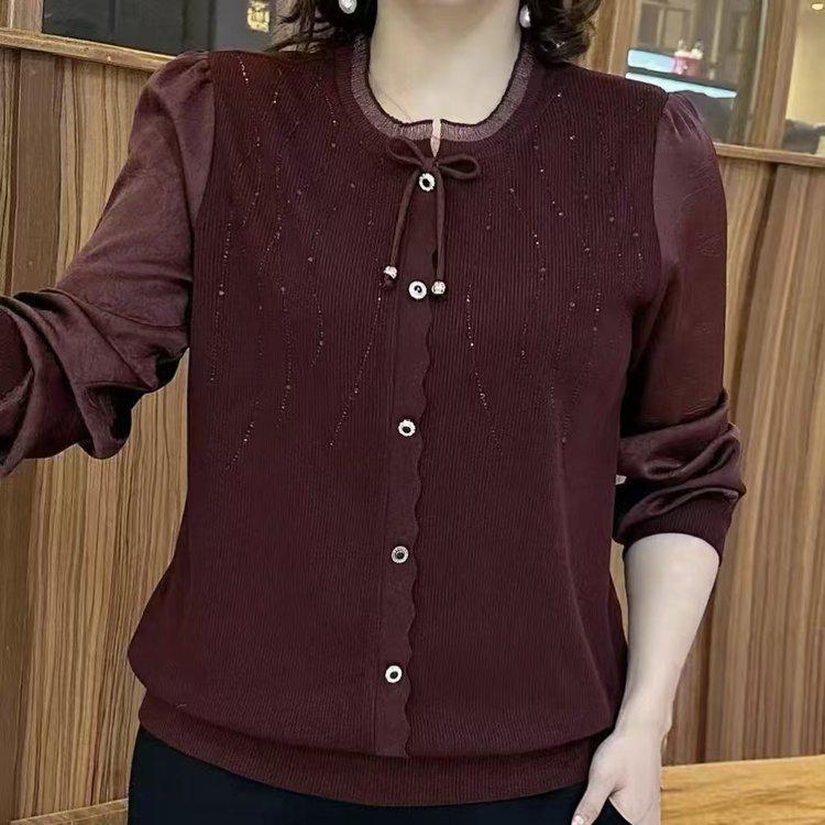 

2026 Spring Collection: Stylish Slimming T-shirt Top for Middle-aged and Elderly Mothers 3XL for 60-65kg
