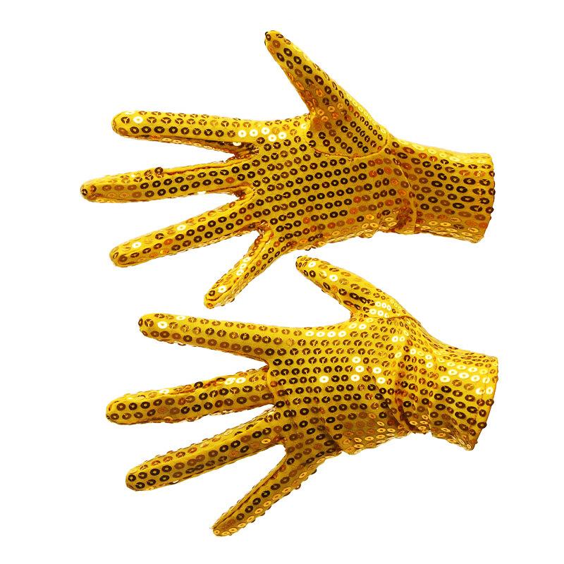Sequins Stage Performance Props Gloves Adult Halloween Cosplay Dancing Show Magic Fashion Personality Hip Hop Woman Men