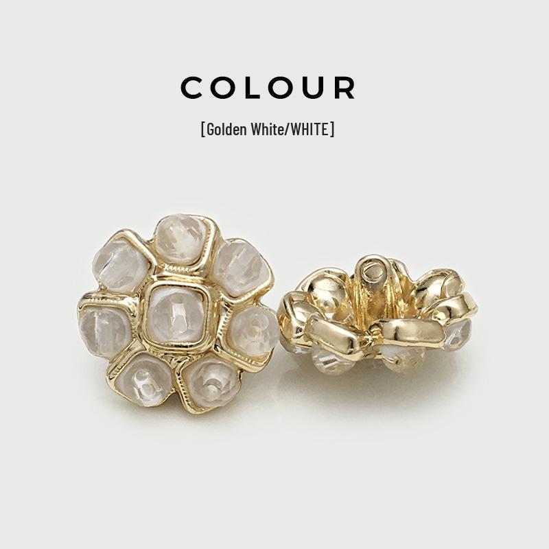 Luxury Colorful Rhinestone Flower Buttons for Suits and Coats