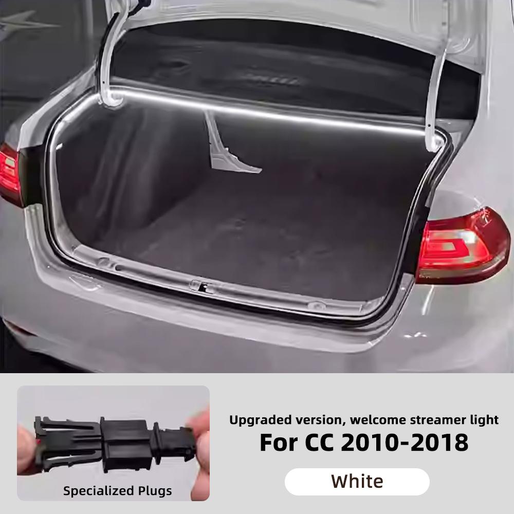 Rear Trunk Light For Volkswagen VW Passat 2007-2025 CC 2010-2025 Jetta 2012-2025 Bright LED Silicone Light Yellow White Decor vw CC 12-18 White