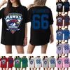 Women Casual Short Sleeve T-Shirt Letter Print Loose Fit Crew Neck Lightweight Comfortable Daily Wear Tee Top for Summer Fall