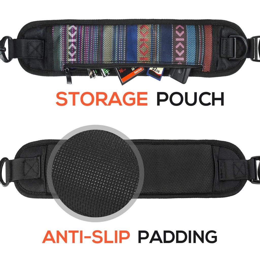 waka Camera Neck Strap with Quick Release and Safety Adjustable Camera Shoulder Sling Strap for Olympus DSLR Cameras Retro Tether, Nikon, Canon, Sony,