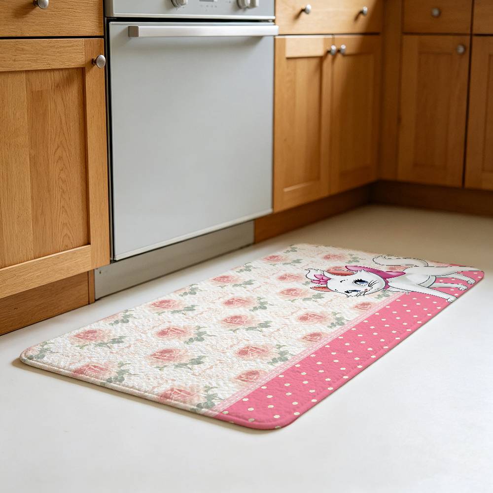 Cute Beautiful Cat Floor Mat Footpad Mats Style Soft Bedroom Floor House Laundry Room Mat Anti-skid Household Carpets