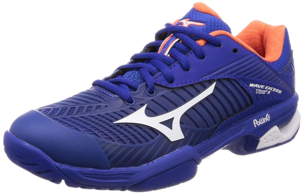 Tennis Shoes Wave Exceed Tour 3 AC Cm 2E [Mizuno] Blue/White/Orange 23.0