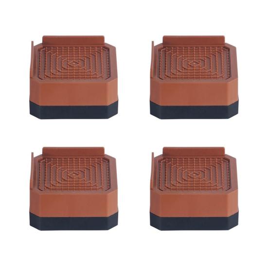 4 Stück Rechteck Möbel Erhöhung Stapelbar Schwerlast Bett Erhöhung Rutschfest Waschmaschine Kühlschrank Schreibtisch Couch Stuhl Sofa Bein Erhöhung