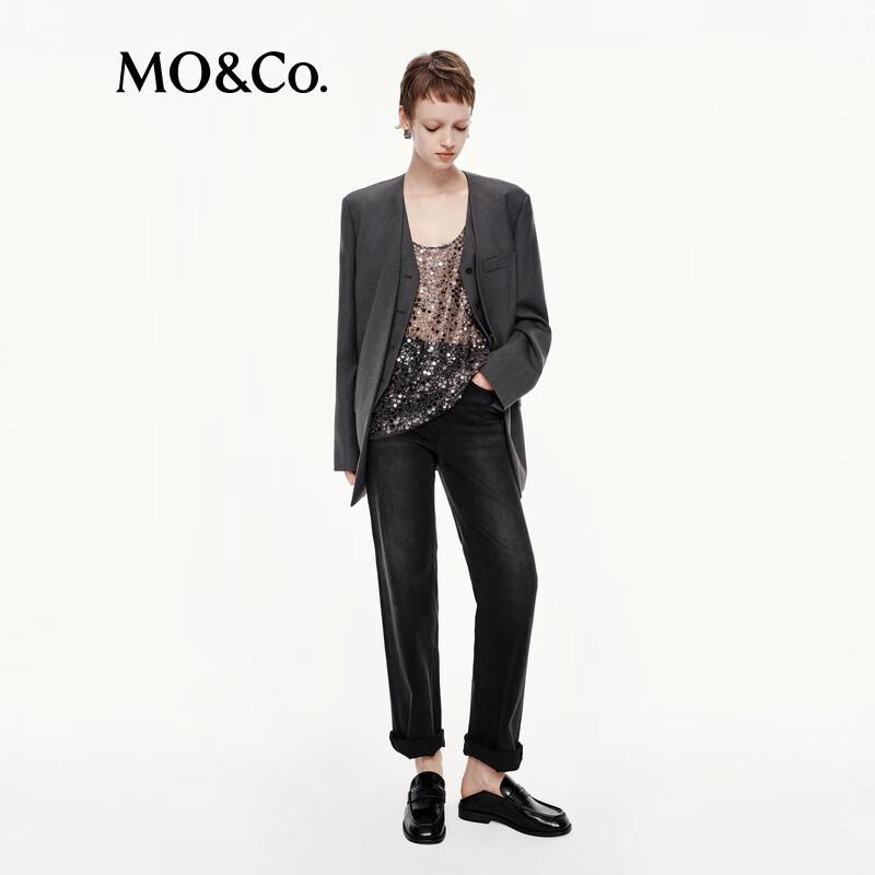 

MO&Co. C+ Series Faux Two-Piece Collarless Blazer M