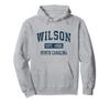 Wilson North Carolina NC Vintage Sport Design Navy Print Hoodie