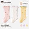 Chaussettes mi-mollet respirantes en maille Cotton Bear pour bébé