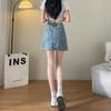 American Hot Girl Denim Skirt for Women In Summer New High-waisted Slim Small A-line Pleated Skirt