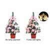 Mini Tabletop Xmas Tree Artificial 60cm Tree Decoration with Warm Light for Weddings Anniversaries Parties